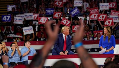 In Flint, former President Donald Trump talks a ruined auto industry and nuclear war