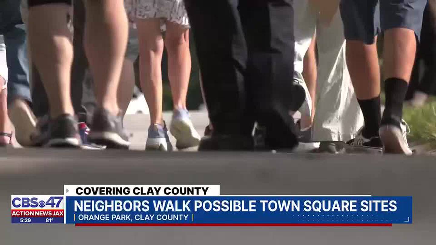 Orange Park neighbors voice sidewalk safety concerns during town square site walk