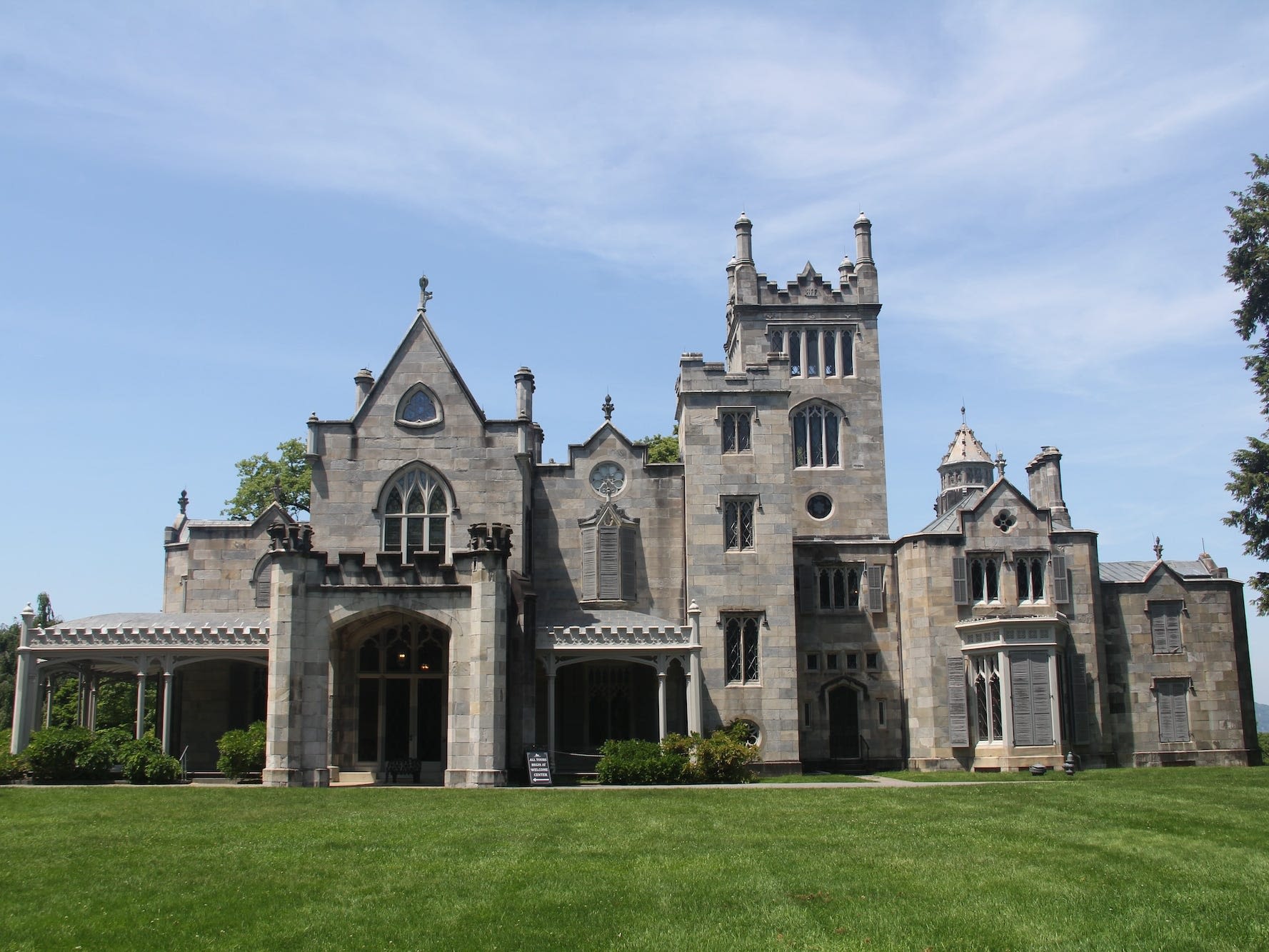 Take a look inside Lyndhurst Mansion, a historic 14,000-square-foot Gothic Revival home featured in 'The Gilded Age'