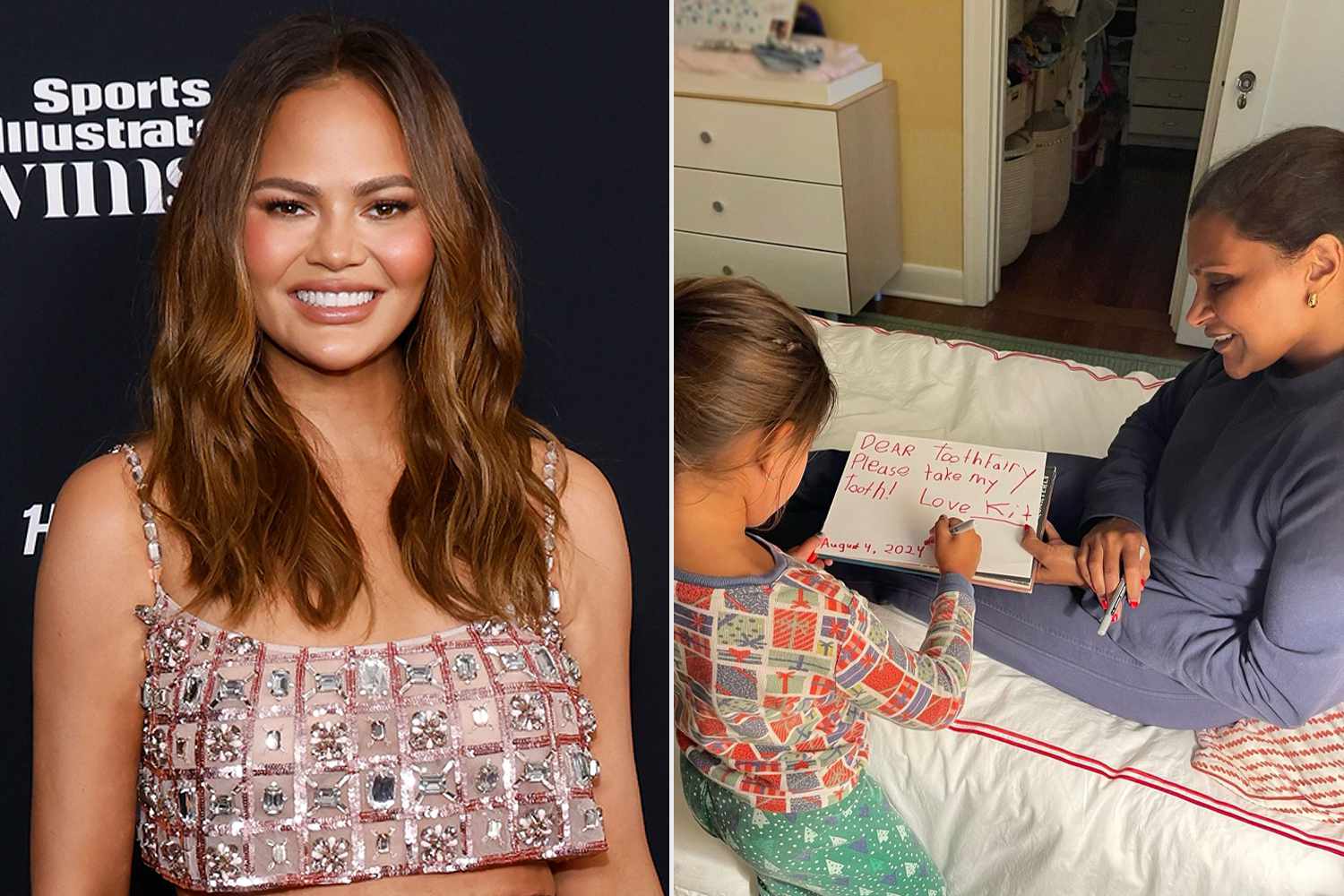 Chrissy Teigen Shares Her Advice for Mindy Kaling in Case the Tooth Fairy 'Forgets' to Visit Daughter Kit