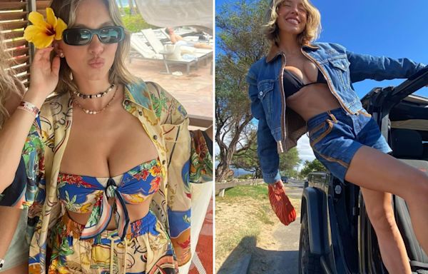 Sydney Sweeney stuns as she flashes tiny waist in bikini top in Hawaii