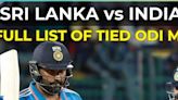 India vs Sri Lanka 1st ODI tied: Full list of tied matches, involving India