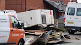 Watch as 'freak' wind from possible UK tornado flips camper