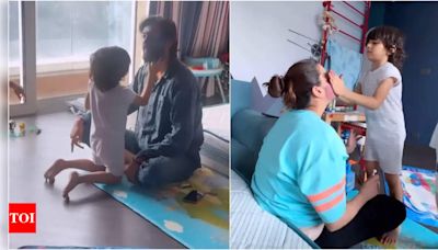 Amidst divorce buzz, Natasa Stankovic and Hardik Pandya's son Agastya bonds with uncle Krunal Pandya - watch video | Hindi Movie News - Times of India