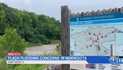 Tracking potential flooding in southeast Minnesota, north Iowa