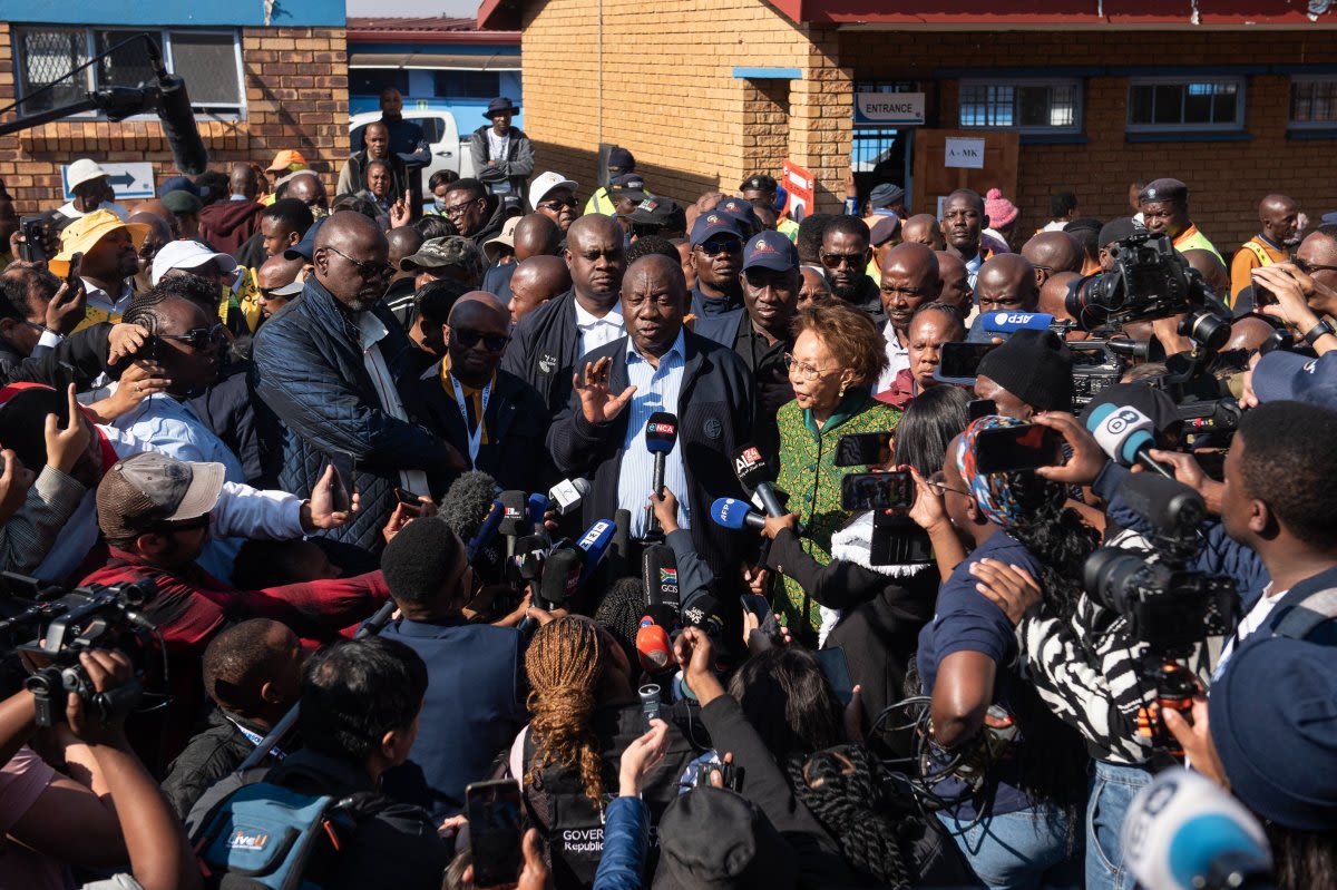 South African President Cyril Ramaphosa's ruling party under threat as general election gets underway