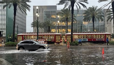 "Numerous" roads in New Orleans are underwater and more rain is on the way