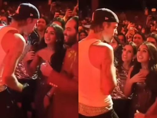 Justin Bieber's heartwarming interaction with bride Radhika and groom Anant will surely melt your heart, watch inside video