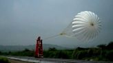 India tests parachutes for Gaganyaan crew capsule using a rocket sled (video)