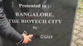 Black paint smeared on Biocon board after Kiran Mazumdar-Shaw opposes Karnataka job Bill. Video