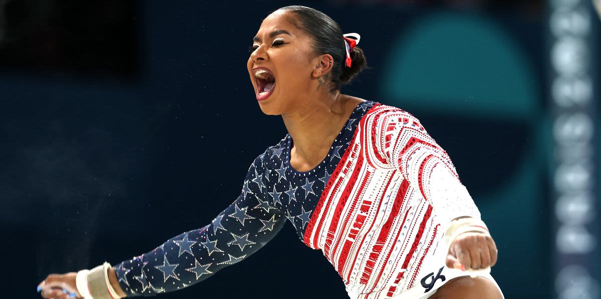 Jordan Chiles Makes The Coolest Gesture Of The Night In U.S. Gymnastics Team Win