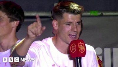 Spain team chant 'Gibraltar is Spanish' at Euros celebration