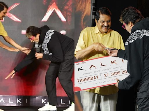 Amitabh Bachchan touches the feet of Kalki 2898 AD producer Ashwini Dutt, explains his rare attendance at event: ‘The most simple human…’