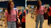 Ananya Panday serves Gen-Z-approved airport look with graphic tee and baggy denim jeans