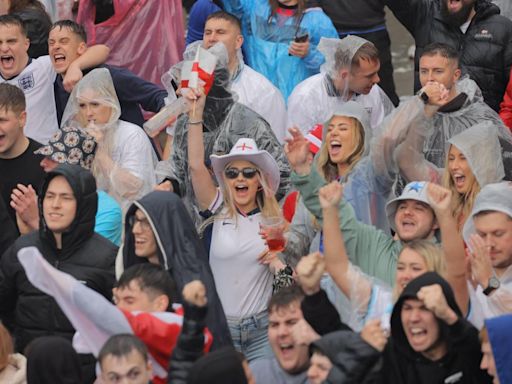 PICTURES: Emotions run high as England fans in Darlington react to Euro quarter final