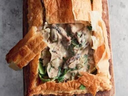 Jamie Oliver's one pan 'go-to' chicken and mushroom puff pie recipe