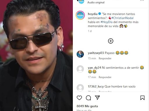 Tunden a Christian Nodal por declaraciones de su mejor recuerdo