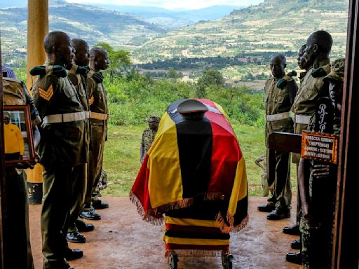 Ugandan athlete Rebecca Cheptegei, who died after her partner set her on fire, gets a military funeral