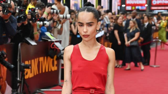 Zoë Kravitz’s Braless Business Chic Stuns at VMAs Afterparty