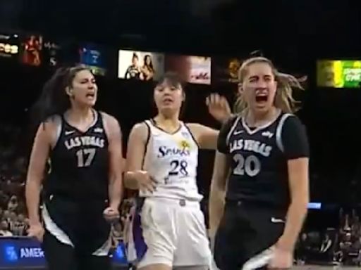Kelsey Plum's Reaction to Kate Martin's Block During Aces Game Produced Iconic Photo