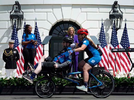 Jill Biden launches bike ride for wounded service members, stresses need to support vets