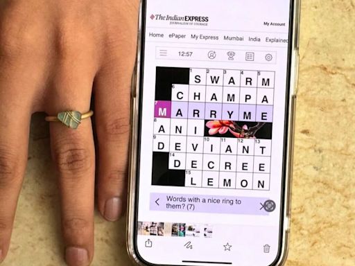 Indian man proposes to puzzle-loving girlfriend through her favourite crossword