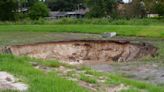 Sinkhole forms beside site of first near Scott Lake in South Lakeland