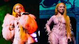 Ice Spice Laces Up Custom Pink Bodysuit With Coquette Bows for Coachella 2024 Weekend Two Performance