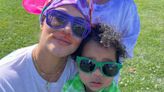 Khloe Kardashian dons a mustache during color run with kids True and Tatum