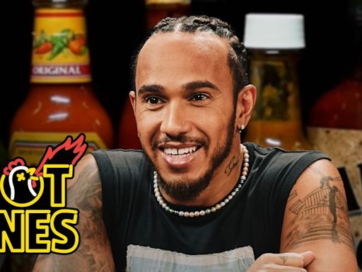 Lewis Hamilton talks racing movies, fashion and more on ‘Hot Ones’ show