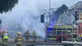 Town centre street remains closed after major fire