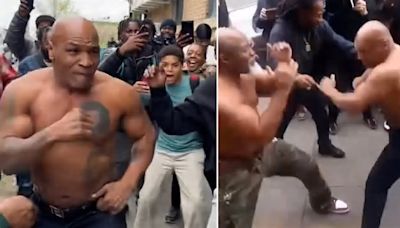 Mike Tyson tuvo una “pelea callejera” con otro ex campeón mundial y el video causó sensación entre los fanáticos