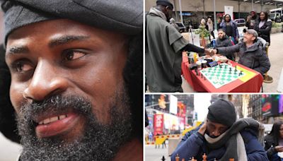 Nigerian chess whiz stays up more than 50 hours playing in Times Square to break world record