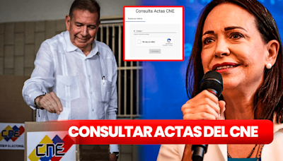 ¿Cómo consultar las actas del CNE? LINK para verificar los votos con número de cédula, según María Corina Machado