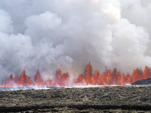 冰島火山大爆發熔岩噴160英尺 著名藍湖溫泉緊急疏散