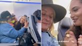 An influencer spontaneously did a woman's makeup on a flight, and quickly realized their connection went beyond blush and lip gloss