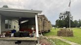 Hay there: Trailer detaches, crashes into porch of South Carolina home