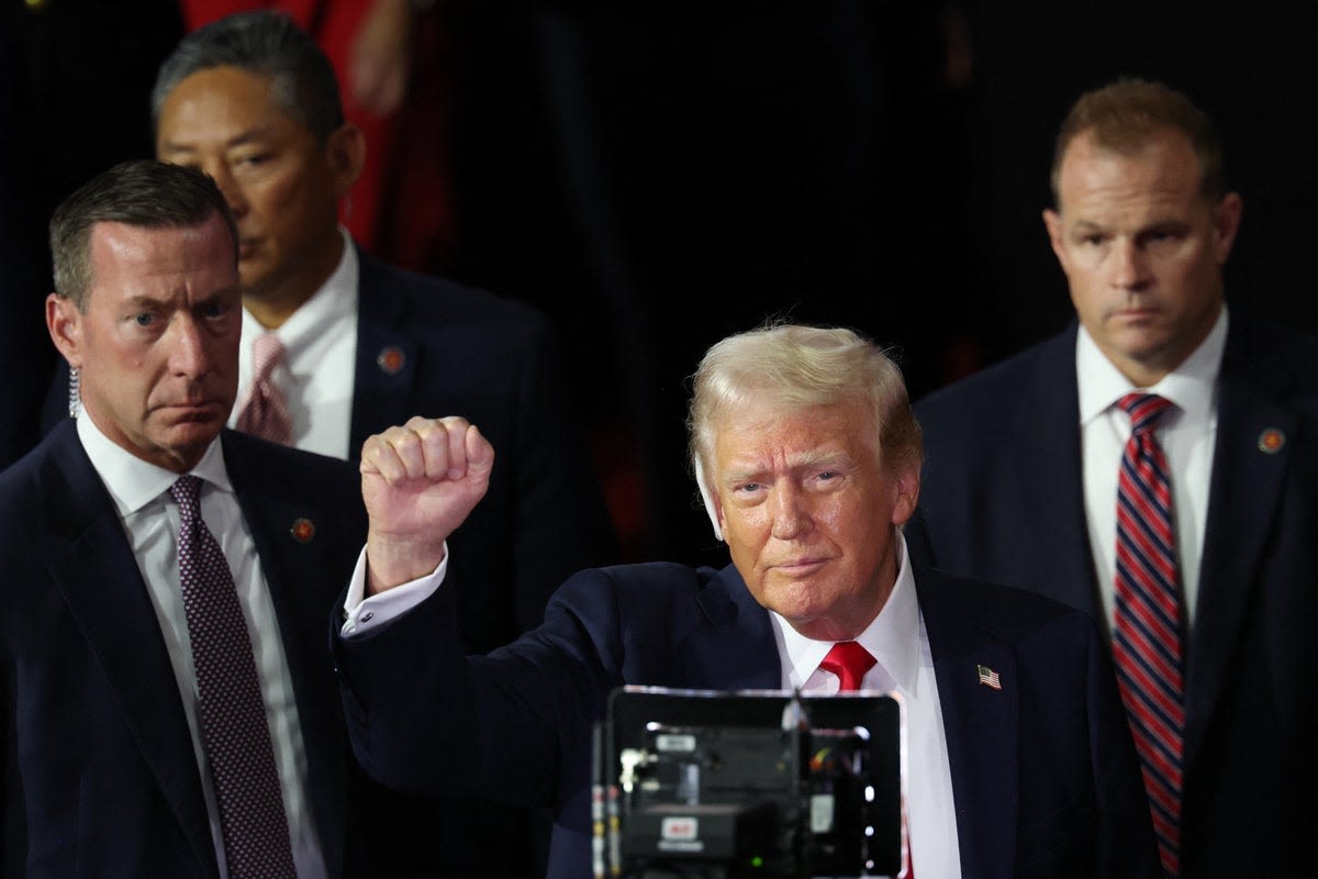RNC 2024 live: Trump receives hero’s welcome on RNC floor to ‘Back in Black’ still sporting ear bandage