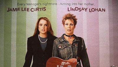 Lindsay Lohan on the set of Freaky Friday 2 with Jamie Lee Curtis