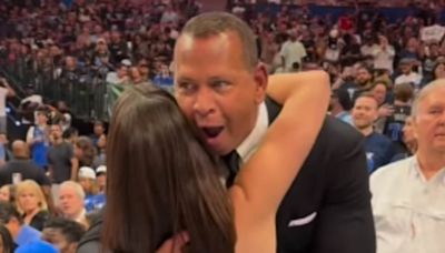 Alex Rodriguez left STUNNED as daughter surprises him at T-Wolves game
