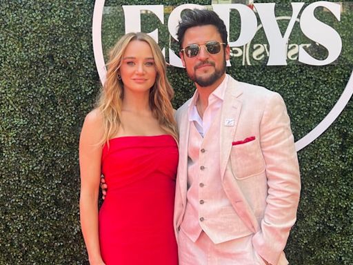 Hallmark’s Hunter King & Tyler Hynes Wear Red for Kansas City Chiefs at ESPYs 2024 Amid Filming of NFL Christmas Movie