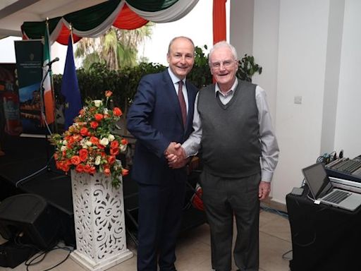 Tánaiste Micheál Martin meets hurling priest on Africa trip who helped Cork to All-Ireland glory in 1966