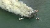 WATCH: Massive fire breaks out on historic Southern California pier