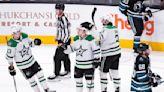 Stars rally from 3 goals down to beat the Sharks 7-6 in OT