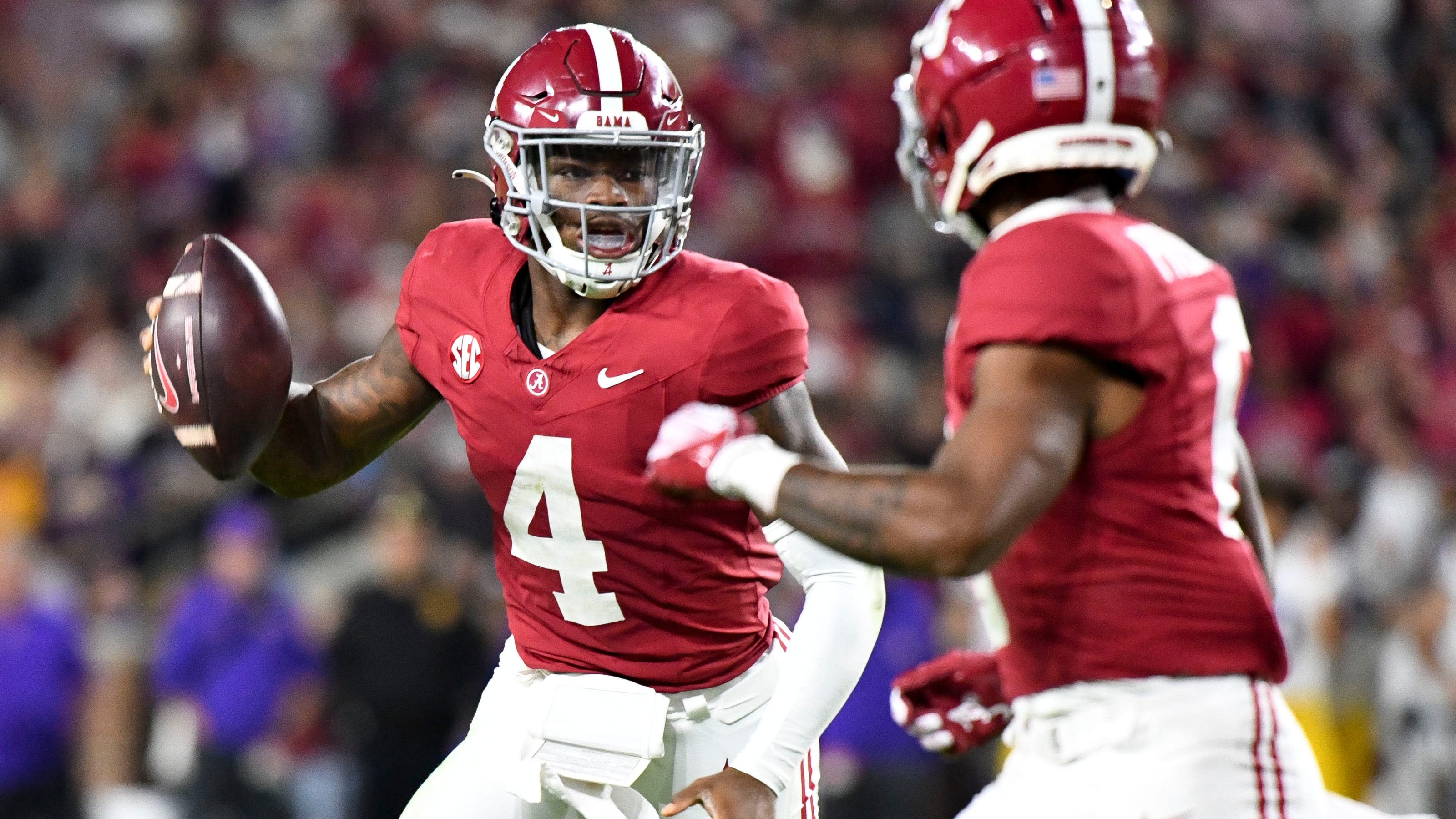 Look: Alabama football's Kalen DeBoer talks similarities between Jalen Milroe, Michael Penix Jr.