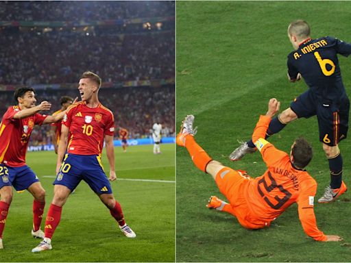 Jesus Navas, the Spanish link between 2010 world cup final Andres Iniesta’s and 2024 Euros Dani Olmo’s goals