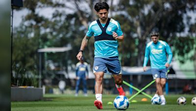 Víctor Dávila vive su primer entrenamiento con América