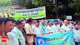 NK Contractors Protest Over Pending Bills | Hubballi News - Times of India