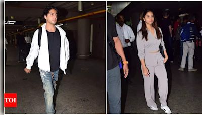 Suhana and Aryan Khan return home accompanied by Shah Rukh Khan's trusted bodyguard | Hindi Movie News - Times of India