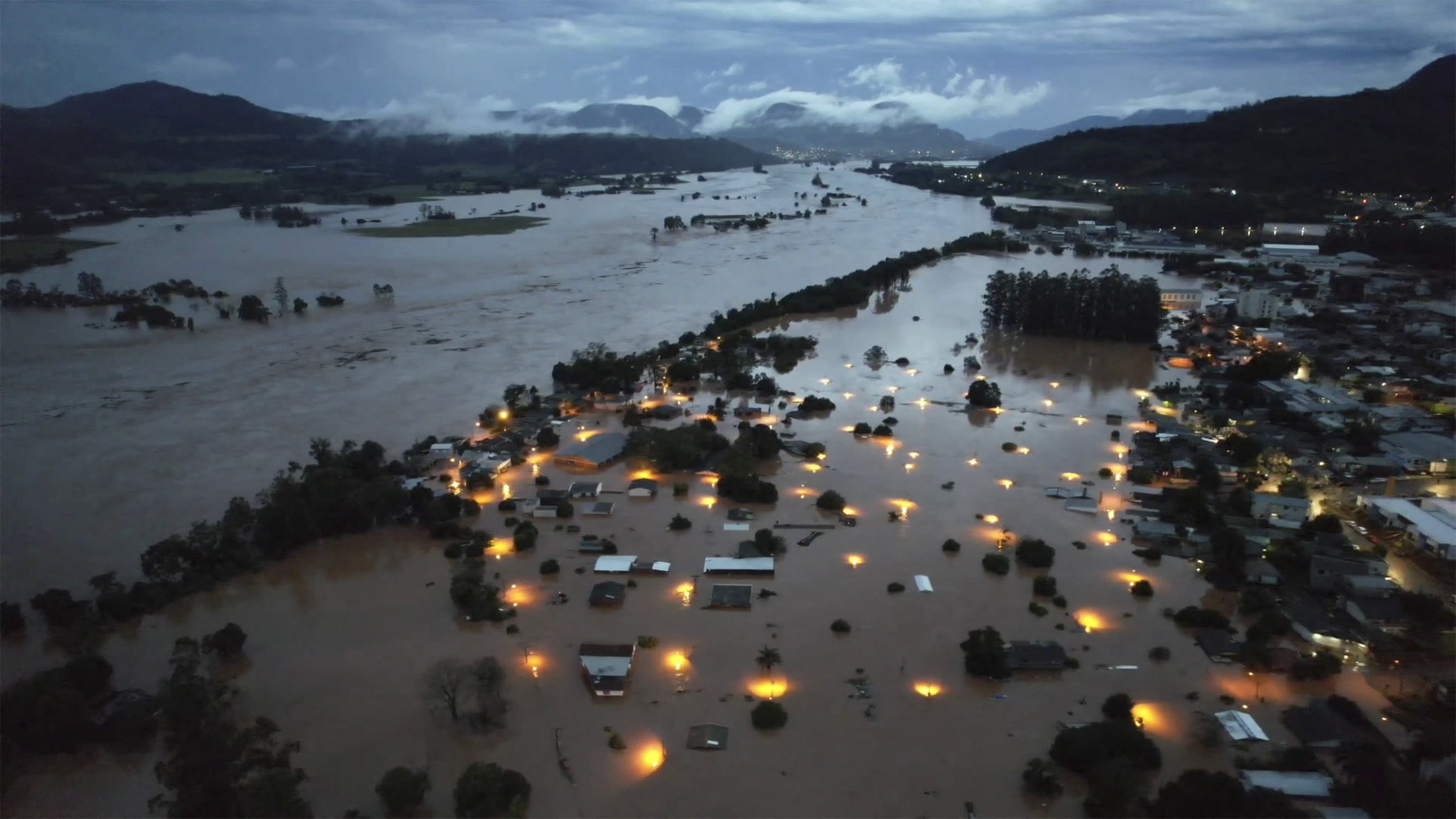 Photos show 'apocalyptic' floods submerging south Brazil